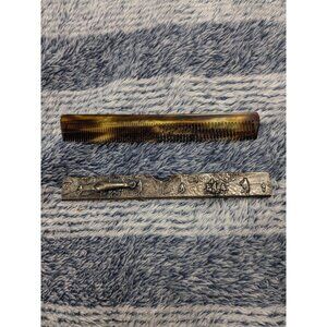 Vintage Purse accessory silver plated cover with pocket clip